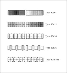 Round grooved flex bars